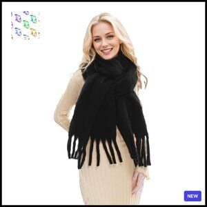 Oversized Chunky Winter Scarf Cashmere Feel Soft Thick Blanket Shawl